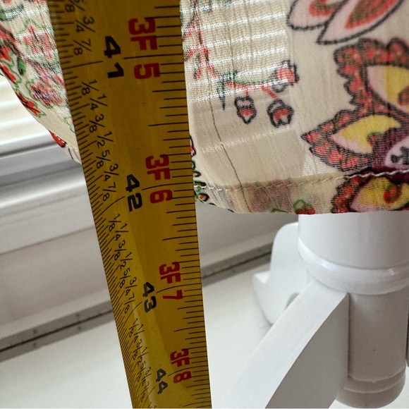 RD‎ & Koko Sheer Long Kimono Open Front Boho Floral Cardigan Sheer Longline Sz S - Picture 9 of 10